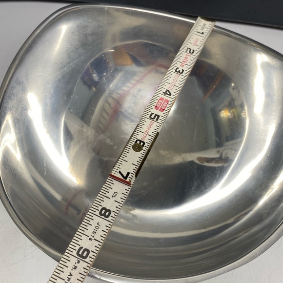Nambé 527 Handmade Serving Bowl Tri Corner Dish Made of Aluminum Alloy Metal - Picture 7 of 11
